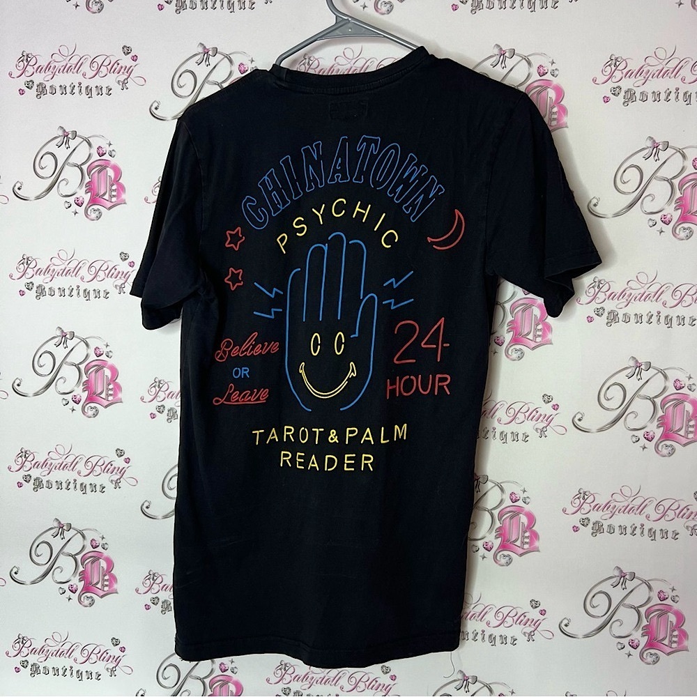 Chinatown market smiley originals Black Graphic T-Shirt psychic tarot reading